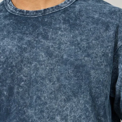 High Quality Customized Logo Printing Acid Washed T-Shirts Plain Quick Dry Custom Made Men Acid Washed Men's T-Shirts