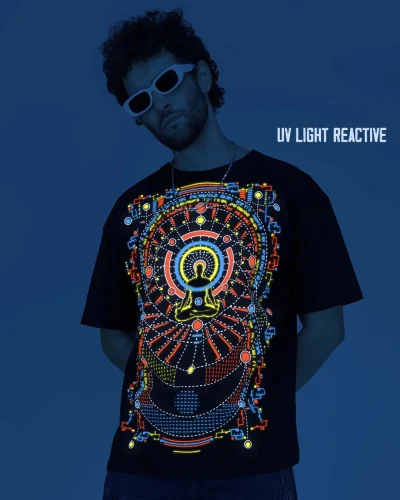 Trending Luminous T Shirt Printing Streetwear Glow in the Dark T-shirt Reflective Glowing Custom High Quality t Shirt Men