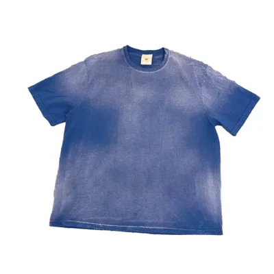 Customized High-quality Men's Acid Washed 100% Cotton Heavyweight Oversized Acid Washed T-shirt Retro Men's T Shirt