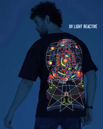 Trending Luminous T Shirt Printing Streetwear Glow in the Dark T-shirt Reflective Glowing Custom High Quality t Shirt Men