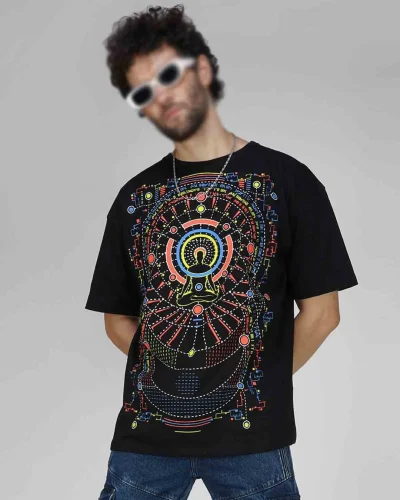 Trending Luminous T Shirt Printing Streetwear Glow in the Dark T-shirt Reflective Glowing Custom High Quality t Shirt Men