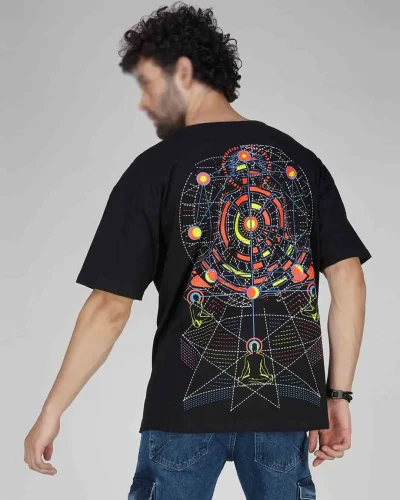 Trending Luminous T Shirt Printing Streetwear Glow in the Dark T-shirt Reflective Glowing Custom High Quality t Shirt Men