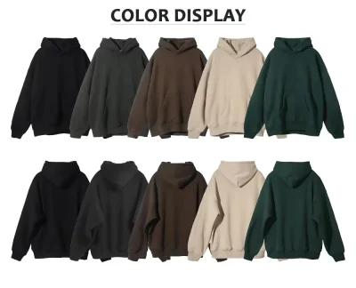 Unisex Men's New Style Streetwear Hoodies Cotton Polyester Thick Custom Logo No String Oversized Drop Shoulder Knitted Hooded