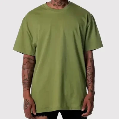 Custom Men's Screen Print T-shirt Heavyweight Cotton T Shirt Oversized Style Drop Shoulder t Shirt