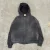 Custom High Quality Streetwear Hoodie Fleece Blank up Vintage Double Layer Acid Wash Sun Faded Distressed Pockets Hoodies