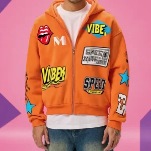 Manufacturer High Quality 500 Gsm Heavyweight Boxy Zip up Hoodie Men Screen Print Zipper-up 100%Cotton Cropped Hoodie