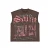 Men's Print Trend Fashion American Street Rhinestone Sleeveless T-shirt