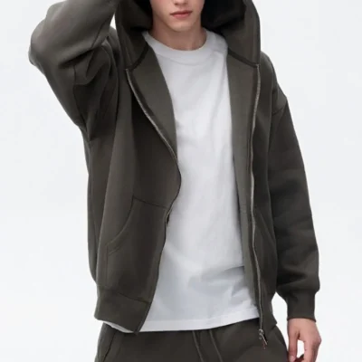 New High Quality Zip up Hoodies Custom Oversized Blank Unisex Luxury Hoodie Zipper Fleece Plus Size Men'S Zip up Hoodies for Men