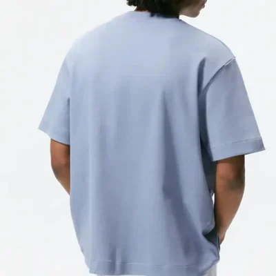 Men's Oversized Drop Shoulder Rib O-Neck T-Shirt High Quality Heavy Cotton Custom Logo Design 100% Cotton Formal Style