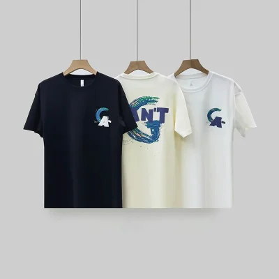 Trendy Oversized Men's Print T-Shirt Breathable Loose Fit Cotton Tops for Summer T Shirt for Men