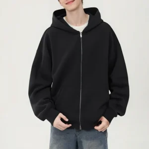 New High Quality Zip up Hoodies Custom Oversized Blank Unisex Luxury Hoodie Zipper Fleece Plus Size Men'S Zip up Hoodies for Men