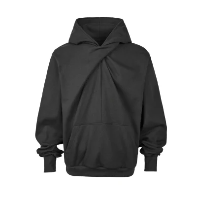 Customizable Print Men's Loose-Fit Hoodie High Quality 360 Grams Knitted Fabric Solid Color with Digital Printing