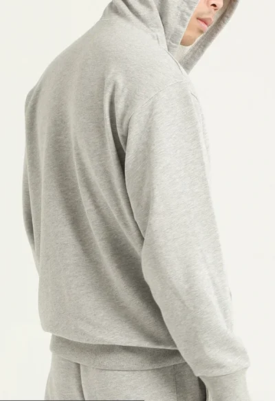 Wholesale Flat 100% Cotton Pull-over Hoodie Men's High-quality Blank Hoodie Custom logo