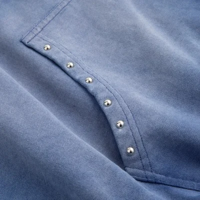 Wholesale High Quality Nostalgic Wash Men's Hoodies & Sweatshirts Pickled Wash Stud Custom Oversized Men's Hoodies