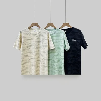 Trendy Oversized Men's Print T-Shirt Breathable Loose Fit Cotton Tops for Summer T Shirt for Men