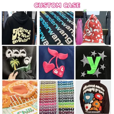 New Stylish Custom Logo Puff Printing Unisex Hoodie 100% Cotton Heavyweight Zip up Hoodie Full Zip up Puff Print