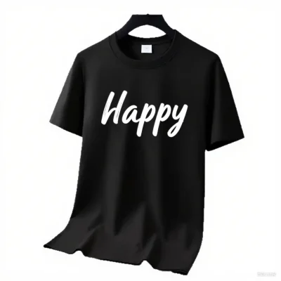 Heavyweight 100% Cotton Puff Printed T-Shirt for Men Custom Logo Design Short Sleeve Luxury O-Neck Mens Tshirt