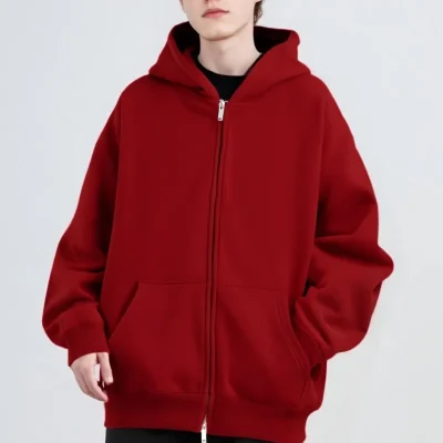 New High Quality Zip up Hoodies Custom Oversized Blank Unisex Luxury Hoodie Zipper Fleece Plus Size Men'S Zip up Hoodies for Men