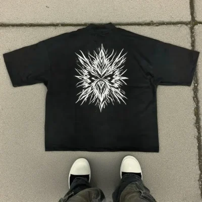 Custom Dtg Printing Black Custom Screen Print Short Sleeve Cropped Mens 3d Puff Printing T Shirt 280 Gsm Heavy Weight Tshirt