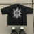 Custom Dtg Printing Black Custom Screen Print Short Sleeve Cropped Mens 3d Puff Printing T Shirt 280 Gsm Heavy Weight Tshirt