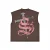 Men's Print Trend Fashion American Street Rhinestone Sleeveless T-shirt