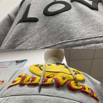 OEM High Quality Oversized Plus Size Cotton Hoody Anime Unisex Winter Custom Foam 3D Puff Print logo Men Pullover Hoodie for Men