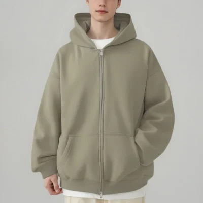 New High Quality Zip up Hoodies Custom Oversized Blank Unisex Luxury Hoodie Zipper Fleece Plus Size Men'S Zip up Hoodies for Men