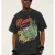 High-quality Pure Cotton Retro Fun Illustration Print Heavy 300g Washing Color Short-sleeved T-shirt for High Street T-shirt Men
