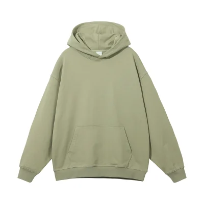Custom Cotton Drop Shoulder Men'S Hoodies OEM Heavyweight Plain Pullover Men Blank Oversized Hoodie