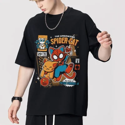 Custom Men's T-shirt Printing Summer Clothing Cotton Casual Premium Print Graphic Tshirt Men
