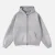 Custom Washed Zip up Hoodie Fleece French Terry Unisex Plain Blank Solid Color Sweatshirt Double Layer Hoodies for Men