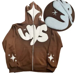 New Stylish Custom Logo Puff Printing Unisex Hoodie 100% Cotton Heavyweight Zip up Hoodie Full Zip up Puff Print