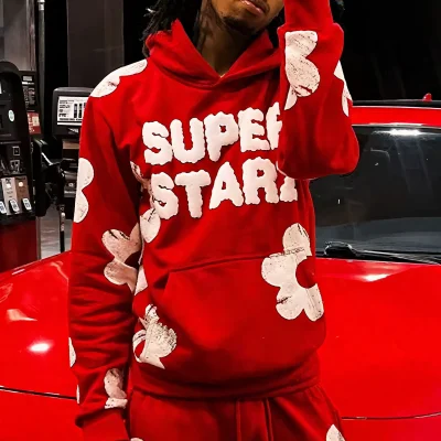 3D Puff Printing French Terry Oversized Pullover Heavyweight Hoodies
