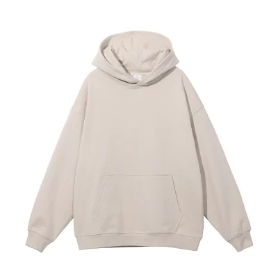 Custom Cotton Drop Shoulder Men'S Hoodies OEM Heavyweight Plain Pullover Men Blank Oversized Hoodie