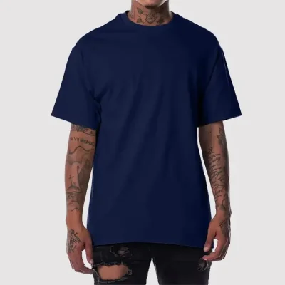 Custom Men's Screen Print T-shirt Heavyweight Cotton T Shirt Oversized Style Drop Shoulder t Shirt