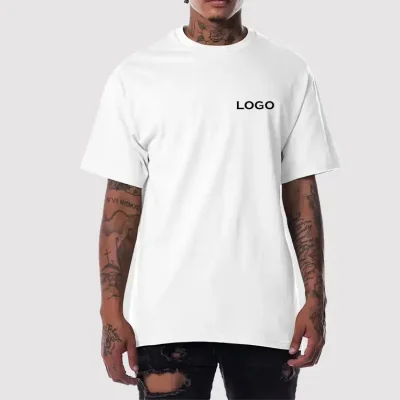 Custom Men's Screen Print T-shirt Heavyweight Cotton T Shirt Oversized Style Drop Shoulder t Shirt