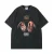 Men's Retro Washed Digital Printed T-Shirt 100% Pure Cotton Knitted Short Sleeved Oversized Casual Style