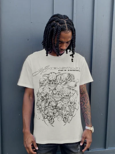 Men's Casual 100% Cotton Oversized Street Wear T-shirt Custom Graphic DTG Logo Digital Printing Solid Pattern Hip Hop Short