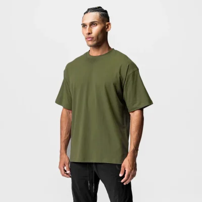 230g Custom Shirt Printed Logo Loose Blouse Shirt Fashion Tee Tops Heavyweight T-shirt for Man 100% Cotton