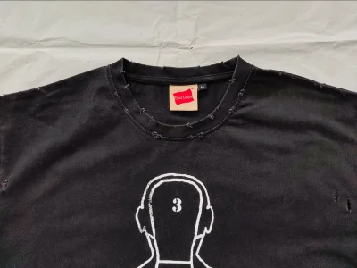 Custom Size Heavyweight 100%Cotton DTG Print T-shirts for Men Custom Street Wear Vintage Wash Distressed Men's T-shirts