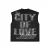 Men's Print Trend Fashion American Street Rhinestone Sleeveless T-shirt