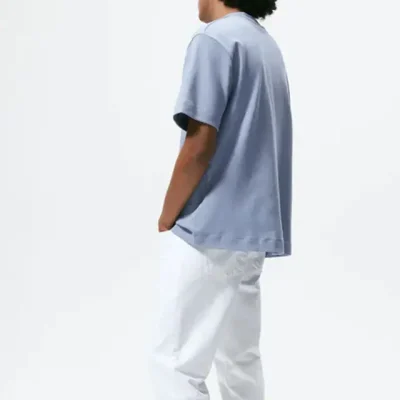 Men's Oversized Drop Shoulder Rib O-Neck T-Shirt High Quality Heavy Cotton Custom Logo Design 100% Cotton Formal Style