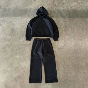 Custom Blank Sweatshirt and Sweatpants Set 100% Cotton French Terry Hoodie Men's Oversized Boxy Fit Hoodies Tracksuits