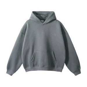 High Quality Stringless Hoodie Pullover Thick Fleece Oversize Loose Custom 350gsm Cropped Hoodie Plus Size Men's Hoodies