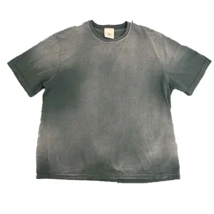 Customized High-quality Men's Acid Washed 100% Cotton Heavyweight Oversized Acid Washed T-shirt Retro Men's T Shirt