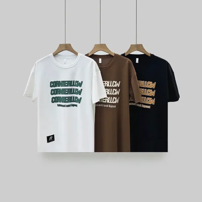 Trendy Oversized Men's Print T-Shirt Breathable Loose Fit Cotton Tops for Summer T Shirt for Men