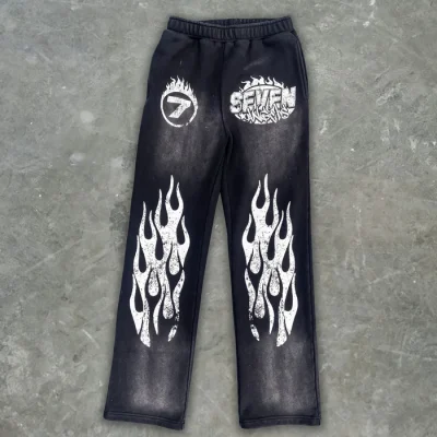 High Quality Heavyweight Acid Wash Sweatpants and Hoodie Set Custom Logo Vintage Tracksuit Training Wear Terry Unisex Hoodies