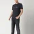 Men Black Color Embossed T Shirt