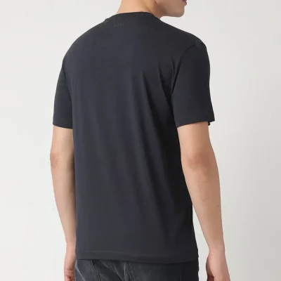 Men Black Color Embossed T Shirt