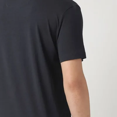 Men Black Color Embossed T Shirt
